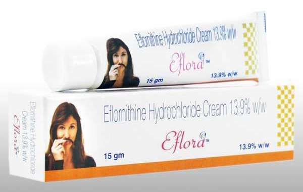 Eflora cream is used to treat facial hirsutism problems.