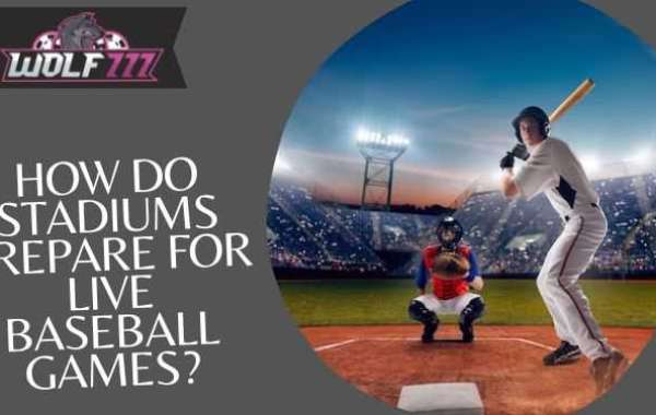 How do stadiums prepare for live baseball games?